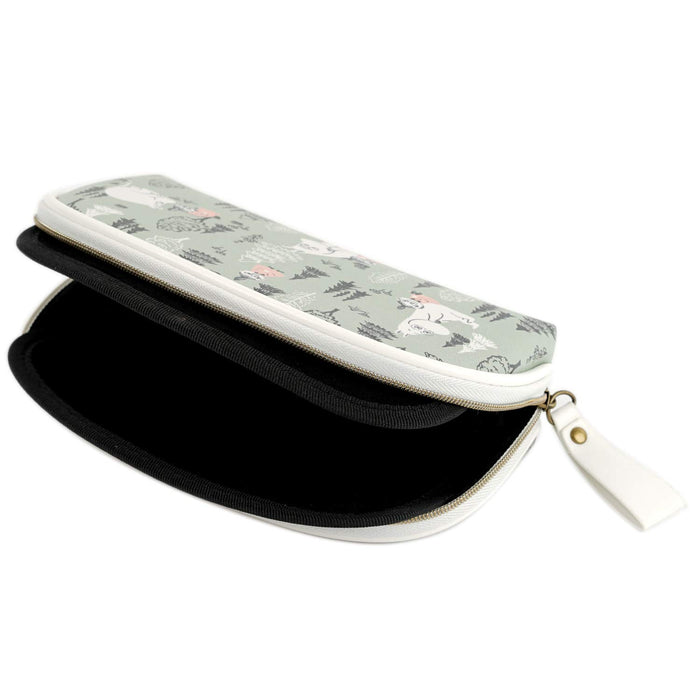 Pearl Glasses Case Moomin Green Zippered Cloth Moomin and Little My CMLF-1412760_2