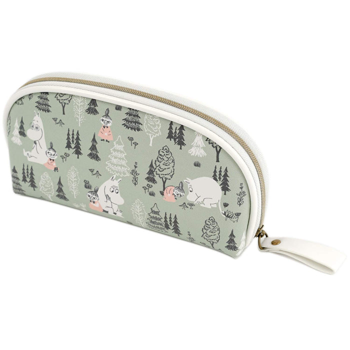 Pearl Glasses Case Moomin Green Zippered Cloth Moomin and Little My CMLF-1412760_3