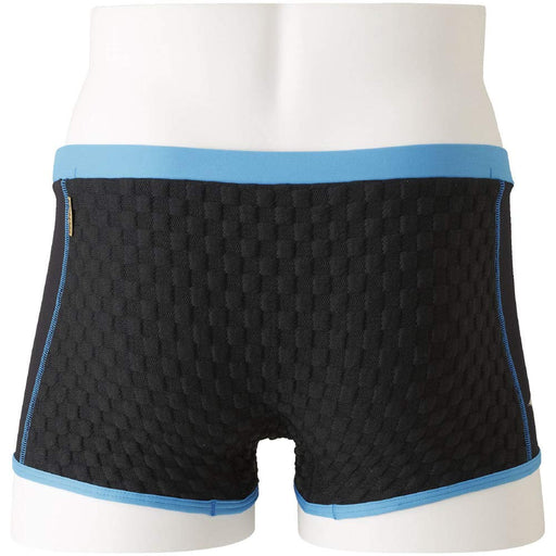 MIZUNO N2MB7576 Men's Exer Suit WD Short Spats Size M Black/Light Blue Polyester_2