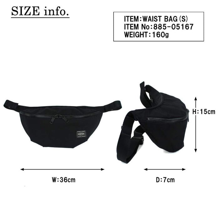 YOSHIDA KABAN PORTER GREIGE WAIST BAG S 885-05167 NAVY BLUE W360xH150xD70mm NEW_4