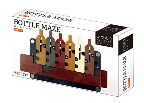 HANAYAMA Bottle Maze 12x23x4.5cm Katsuno Wooden Slide Puzzle ‎‎K-068208 NEW_2