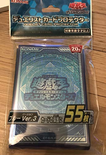 Limited YuGiOh! OCG Duelist Card Sleeve Protector BLUE Ver.3 55pcs KONAMI NEW_1