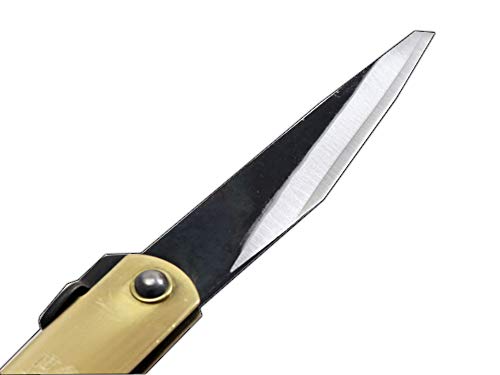 Kanekoma Higonokami Aogami Single-edged Folding Knife Gold NEW from Japan_2