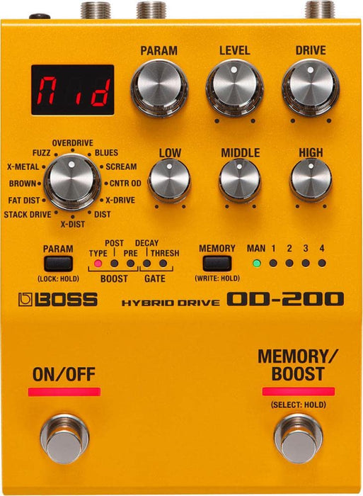 Boss OD-200 Hybrid Overdrive Guitar Effects Pedal Refined body, simple operation_1