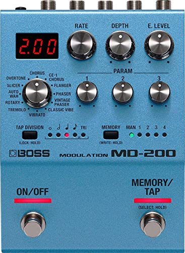 Boss MD-200 Modulation Guitar Effector Pedal Blue Compact Size Simple operation_1