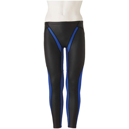 MIZUNO N2MB9579 Men's Swimsuit FG-II Long Spats Size 2XS Black x Blue Polyester_1