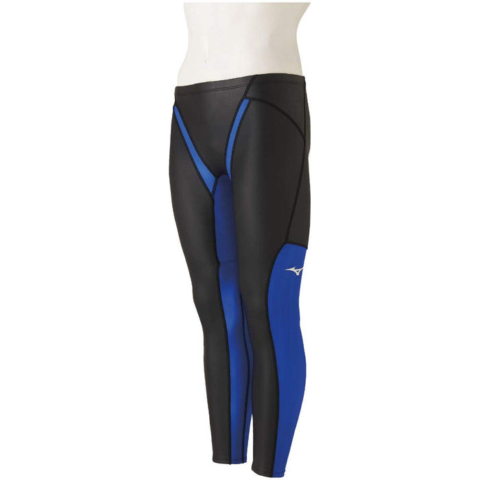 MIZUNO N2MB9579 Men's Swimsuit FG-II Long Spats Size 2XS Black x Blue Polyester_3