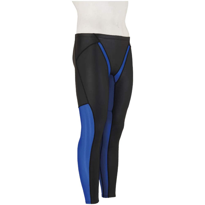 MIZUNO N2MB9579 Men's Swimsuit FG-II Long Spats Size 2XS Black x Blue Polyester_4
