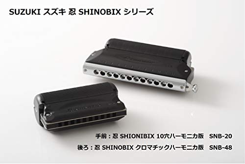 SUZUKI ‎SNB-48 SHINOBIX C Key Chromatic Harmonica with silencer full set NEW_3