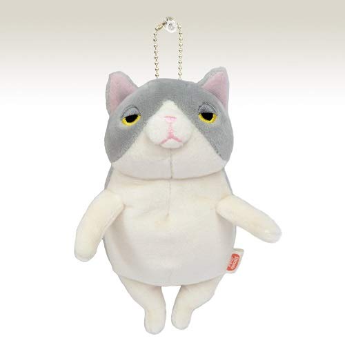 Shinada Global Mochi Neko Cat Plush Doll Hachiware Gray Mini MONE-0088HG NEW_1