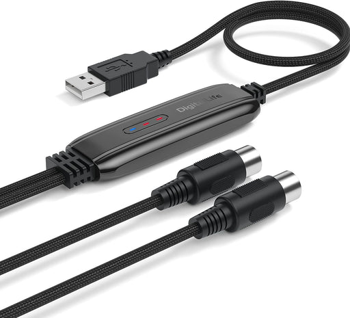 DigitalLife MIDIA01b MIDI to USB Conversion cable 1 IN/1 OUT 1.8m ‎USB Interface_2