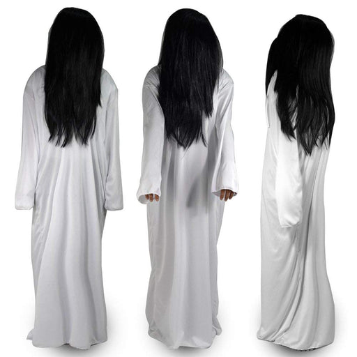 Cicc Halloween Costume wig dress ghost Sadako cosplay costume One-size NEW_2