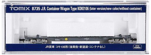 TOMIX N gauge J.R. Container Wagon Type KOKI106 (Later, No Container) 8735 NEW_2
