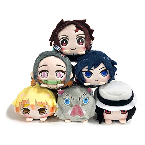 Demon Slayer: Kimetsu no Yaiba Mochi Kororin Plush Mascot Key Chain Set of 6 NEW_8