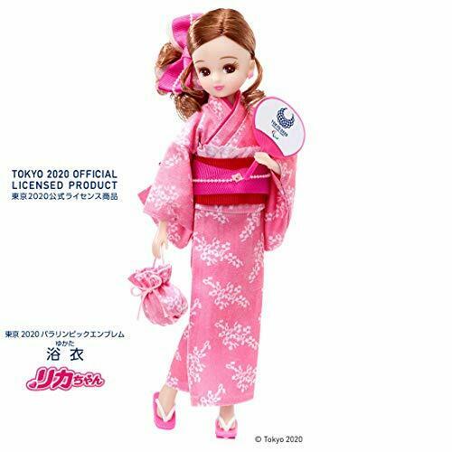 TAKARA TOMY Licca-chan Doll Yukata Tokyo 2020 Paralympic Emblem NEW from Japan_2