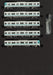 GREENMAX N gauge 1000 5th Edition Blue Green 5-Car Set Pre-colored 30892 NEW_3