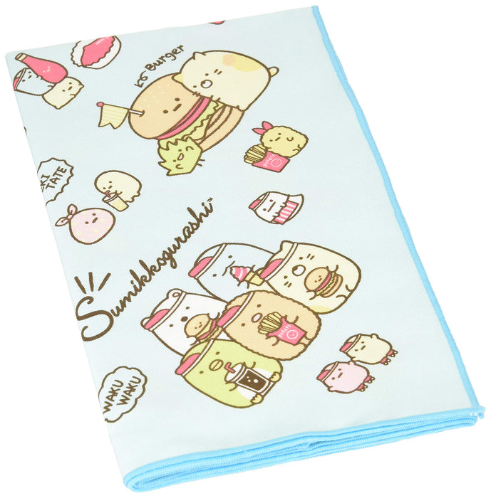 San-X Sumikko Gurashi Lunch Nafkin Burger Time CH42901 Blue 48x48cm NEW_1