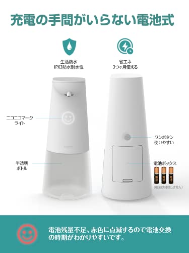 Umimile Automatic Hand Soap Dispenser Auto Sensor Discharge ‎W2-SDIWM3010-WH NEW_2