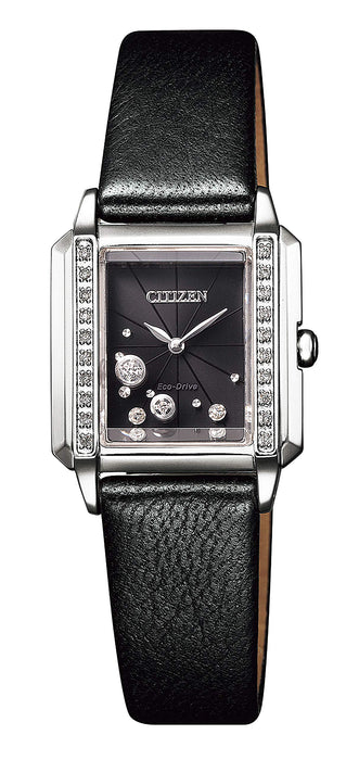 Citizen L Eco-Drive EG7061-15E Solor Women's Watch Diamond Square Case NEW_1