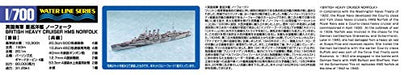 Aoshima Waterline 56707 Royal Navy Heavy Cruiser HMS Norfolk 1/700 scale kit NEW_6