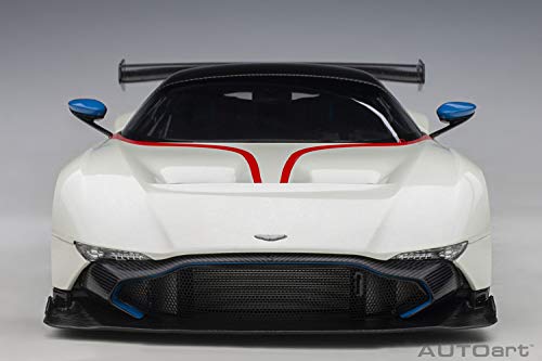 Aston Martin Vulcan Stratus White with Red and Blue Stripes 1/18 Model Car NEW_8