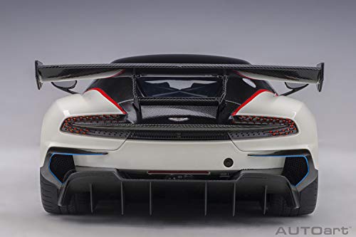 Aston Martin Vulcan Stratus White with Red and Blue Stripes 1/18 Model Car NEW_9