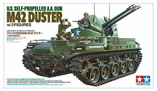 Tamiya U.S.Self-Proprlled AA Gun M-42 Duster w/Figure x3 Plastic Model Kit NEW_6