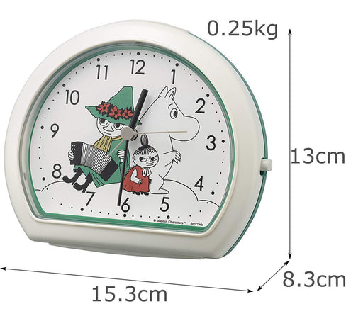 Rhythm table clock Moomin and Friends 13x15.3x8.3cm alarm Clock 4SE562MT03 NEW_2