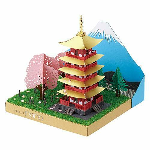 Kawada PN-144 Papernano Five-Storied Pagoda & Mt.Fuji Cherry blossoms NEW_1