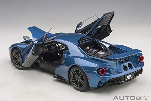 AUTOart 1/18 Ford GT 2017 Metallic Blue Composite Die-cast Model Car Sports Car_5