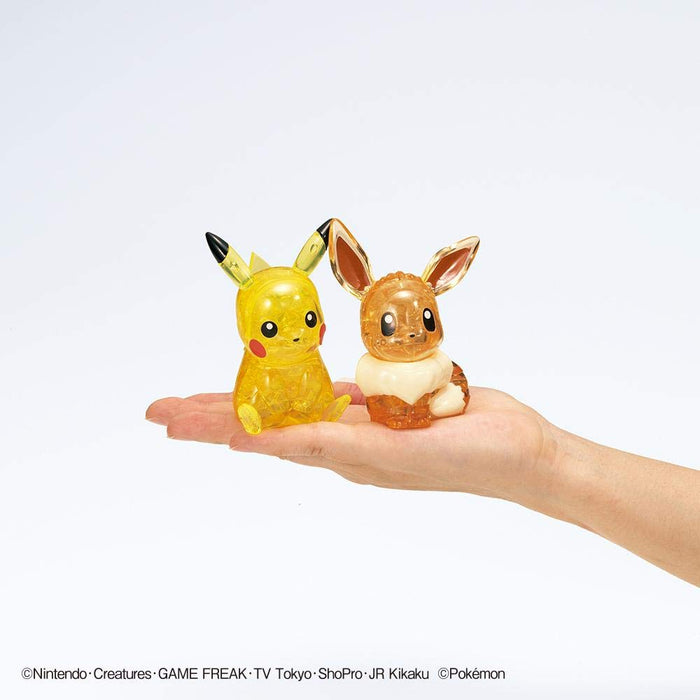 Crystal 3D Puzzle Pokemon Pikachu & Eevee 48 Pieces BEVERLY 50247 NEW from Japan_5