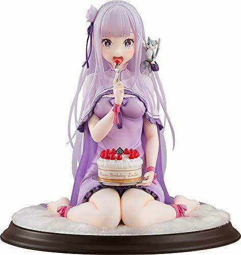Kadokawa Re:Zero Emilia: Birthday Cake Ver. 1/7 Scale Figure NEW from Japan_1