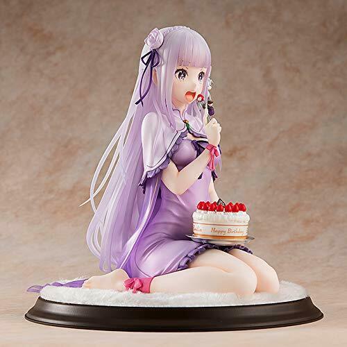 Kadokawa Re:Zero Emilia: Birthday Cake Ver. 1/7 Scale Figure NEW from Japan_6