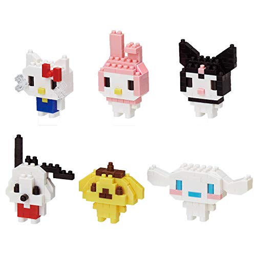 Kawada Nano Block Mini Sanrio characters BOX Complete 6 pieces NBMC_04S NEW_1