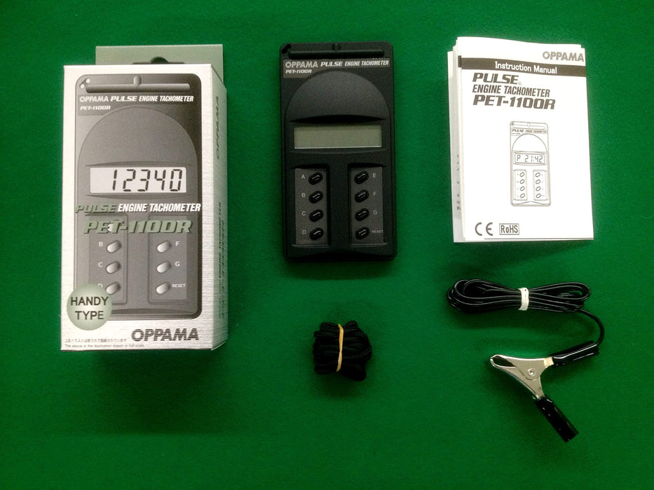 OPPAMA ‎PET-1100R Pulse Engine Tachometer Handy Type Digital Display Black NEW_2