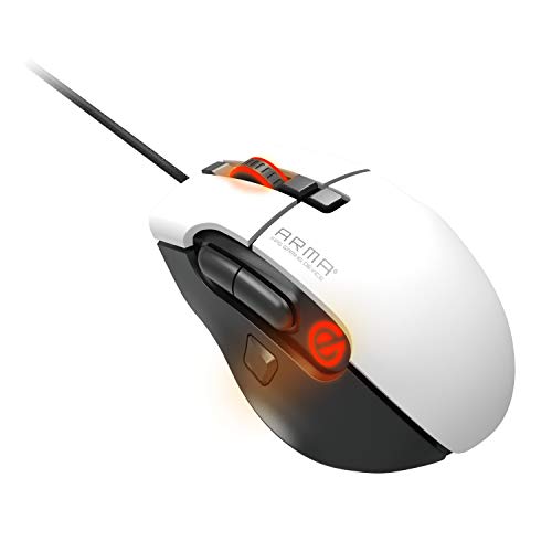 Elecom Gaming Mouse ARMA Optical 16000dpi 8 Button Wired White M-ARMA50WH NEW_1