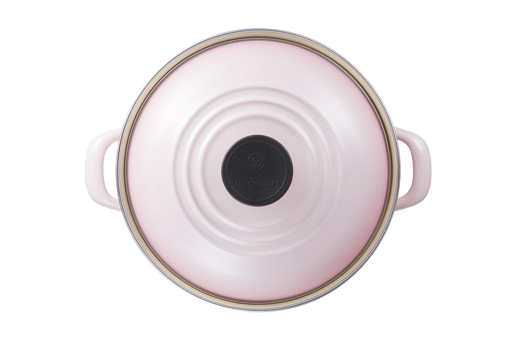 Le Creuset Enamel pot EOS Casserole 8 inc 20cm Shell Pink 7713 20x29x17cm NEW_5