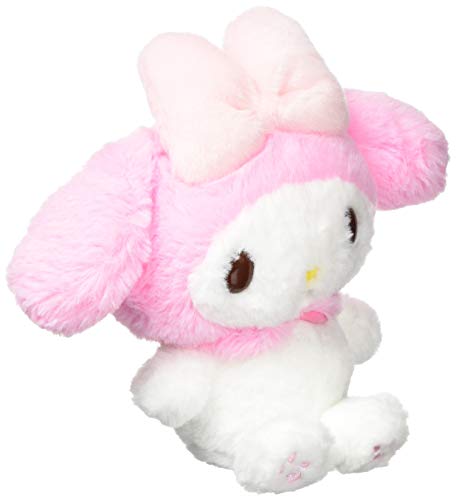 Sanrio My Melody Fluffy Stuffed Toy S Size Pink Plush Doll 143075-20 NEW_1