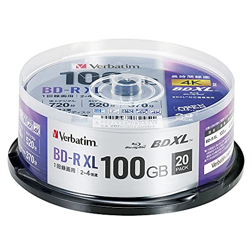 Verbatim Blu-ray Disc 20 Spindle BD-R XL Printable 100GB 4X Speed VBR520YP20SD4_1