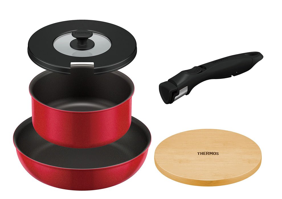 Thermos Durable Series Frying Pan with Removable Handle 5-Piece Set AA KSA-5AR_1
