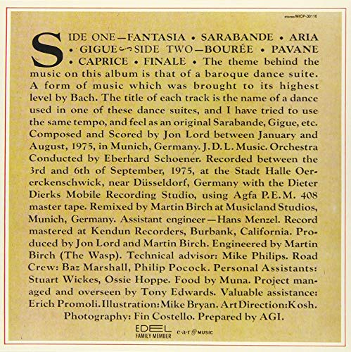 JON LORD SARABANDE Japanese SHM-CD packaged in a paper sleeve NEW_2