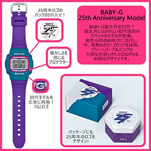 Casio Watch Baby-G  25th Anniversary Model BGD-525F-6JR Ladies Purple NEW_2