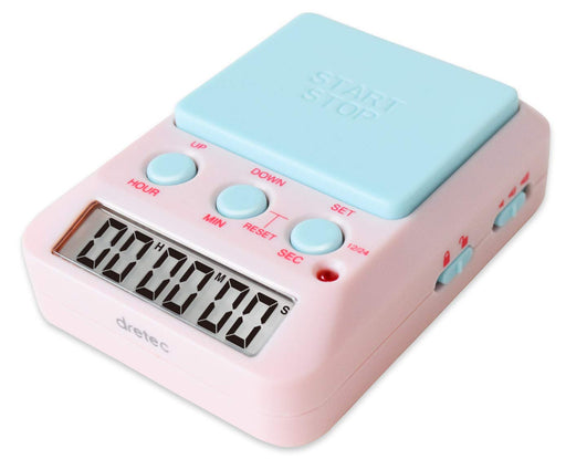 DRETEC Digital Timer Time up 2 T-587PK Pink/Blue Battery Powered W60xD80xH23mm_1