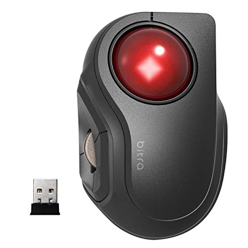 Elecom Wireless Track ball Silent 5 button Mice S size M-MT2DRSBK Black NEW_1