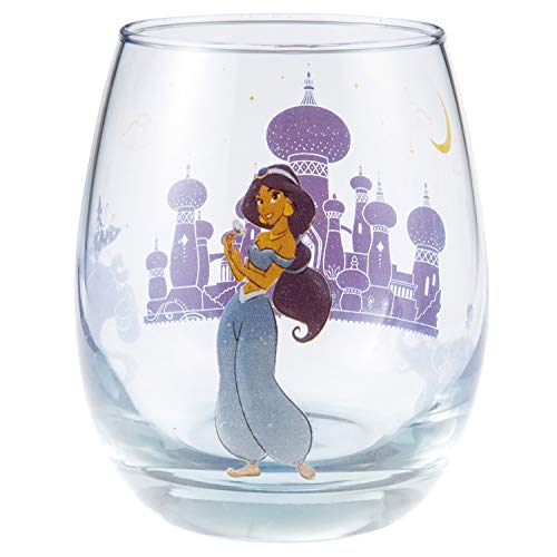 Disney Princess Aladdin Jasmine Glass Cup 330ml Coffee tea supply SAN3177-3 NEW_1