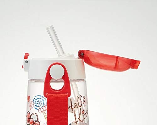 Skater Kids Water Bottle Hello Kitty Sketch with Straw 480ml PDSH5 NEW_4
