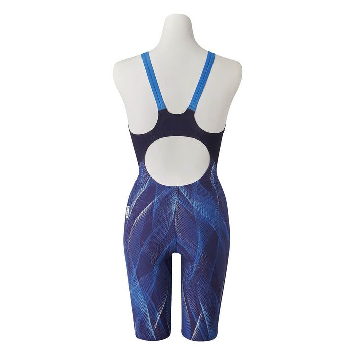 Mizuno N2MG0202 Wome's Swimsuit GX SONIC V MR Half Suit Aurora Blue Size XS NEW_2