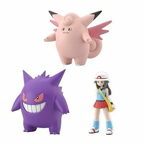 Pokemon scale World Kanto 1/20 figure set Premium Bandai Leaf, Clefable, Gengar_1