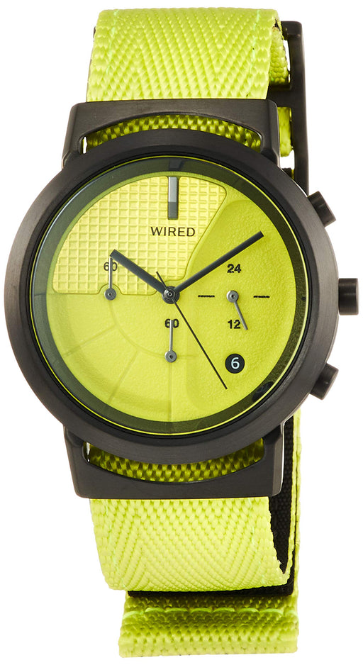 SEIKO WIRED WW Street Fashion AGAT436 Men's Watch Stopwatch Yellow Nylon Band_1