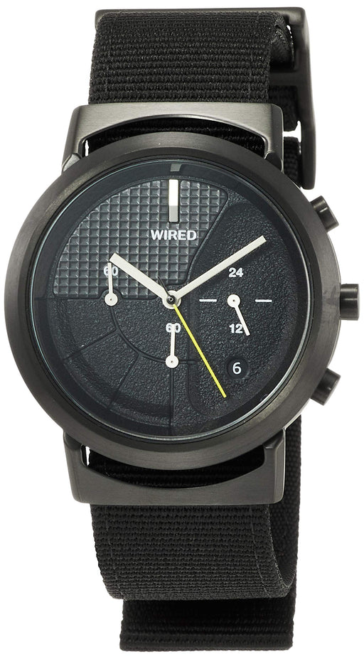 SEIKO WIRED WW Street Fashion AGAT433 Men's Watch Stopwatch Black Nylon Band NEW_1